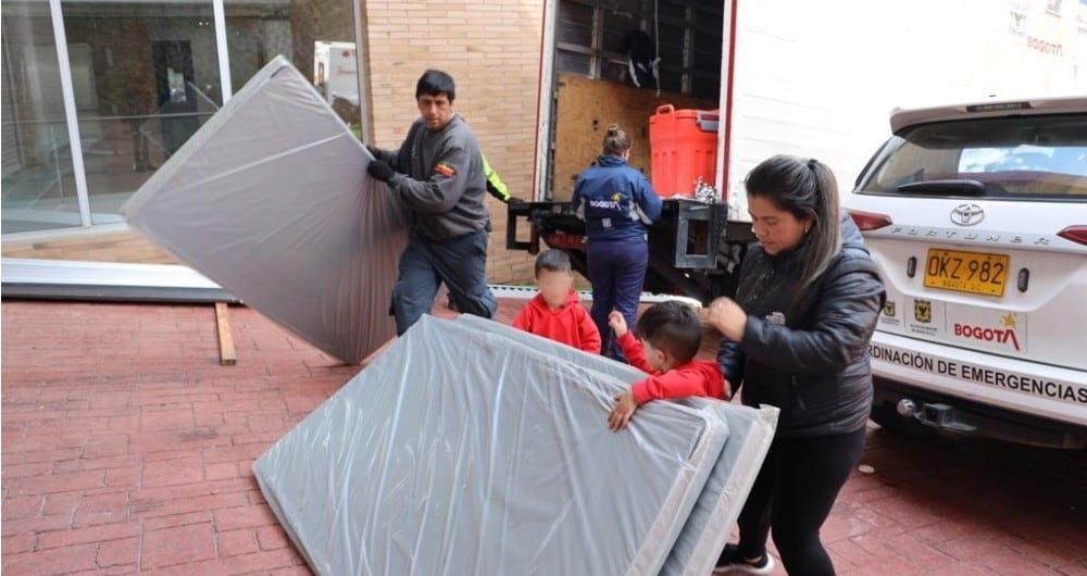 Ayudas humanitarias entregadas en Bogotá