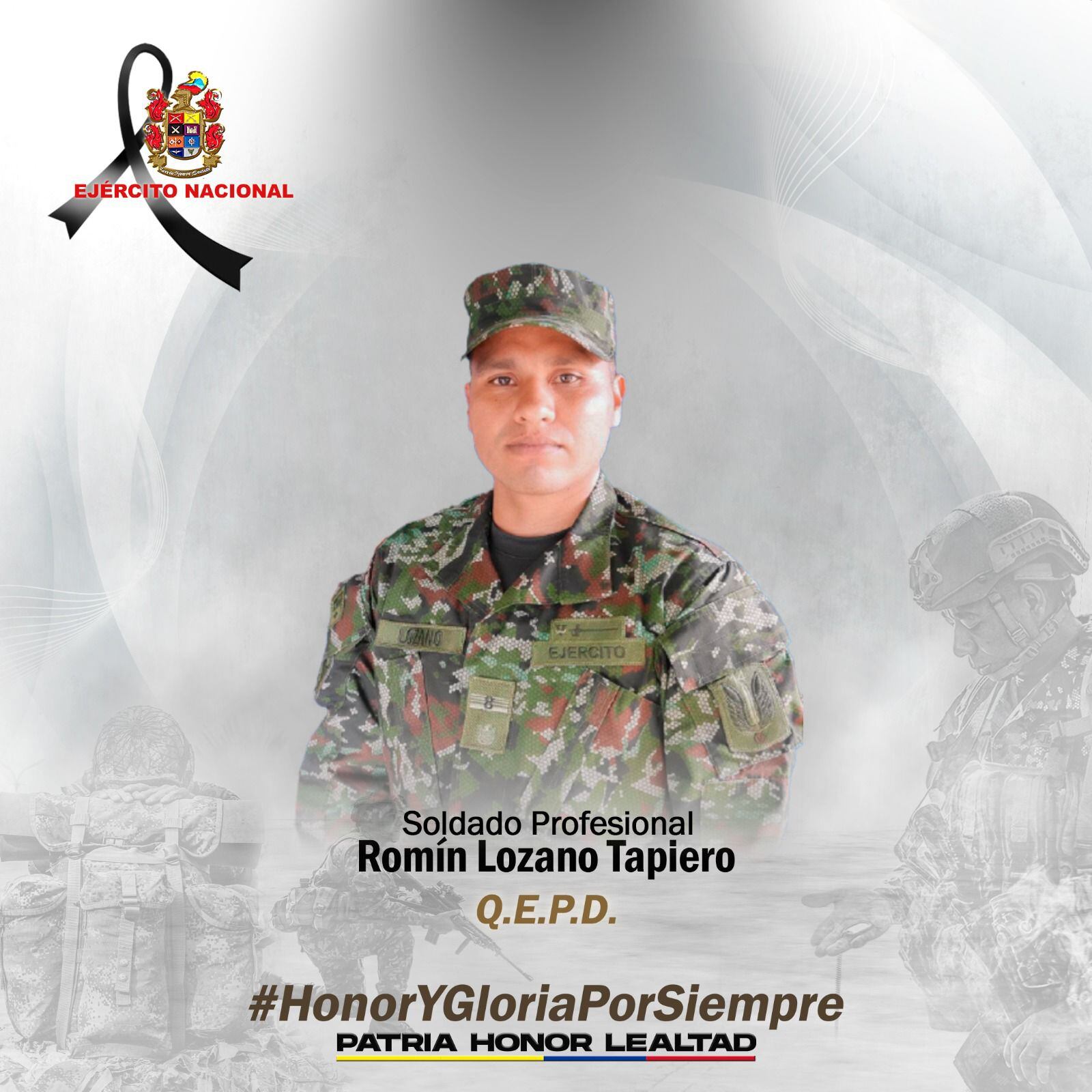 El soldado profesional Romin Lozano Tapiero.