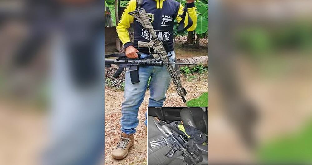 Este hombre es señalado de formar parte del equipo de seguridad de alias el Paisa. Porta armamento de largo alcance.