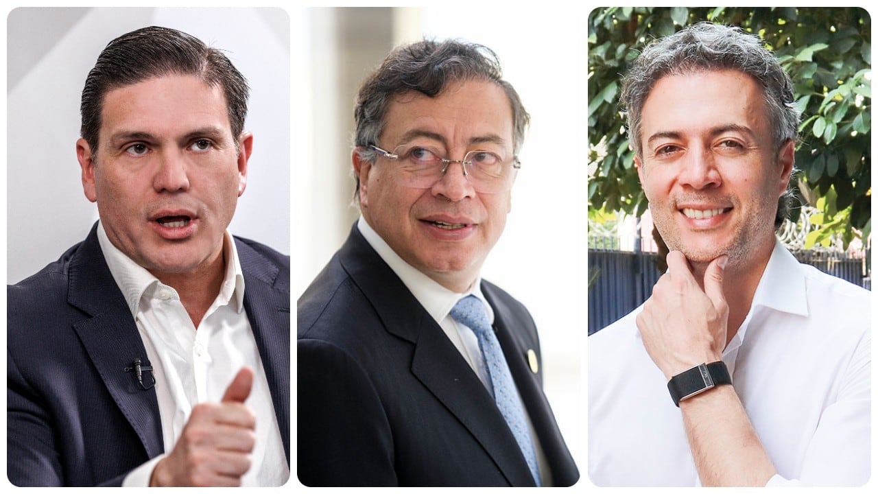 Juan Carlos Pinzón, Gustavo Petro y Daniel Quintero
