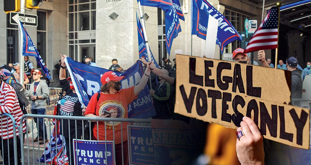 Cientos de fanáticos de Trump siguen acusando un fraude sin tener pruebas. Con cada día que pasa, el peligro de una revuelta civil disminuye, pero el magnate podría hacer un llamado a sus seguidores para generar caos si se ve contra las cuerdas.