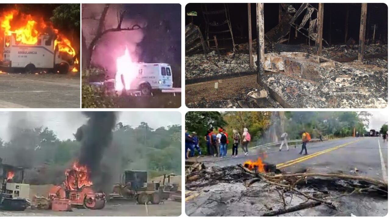 El rancho ardiendo en Colombia.