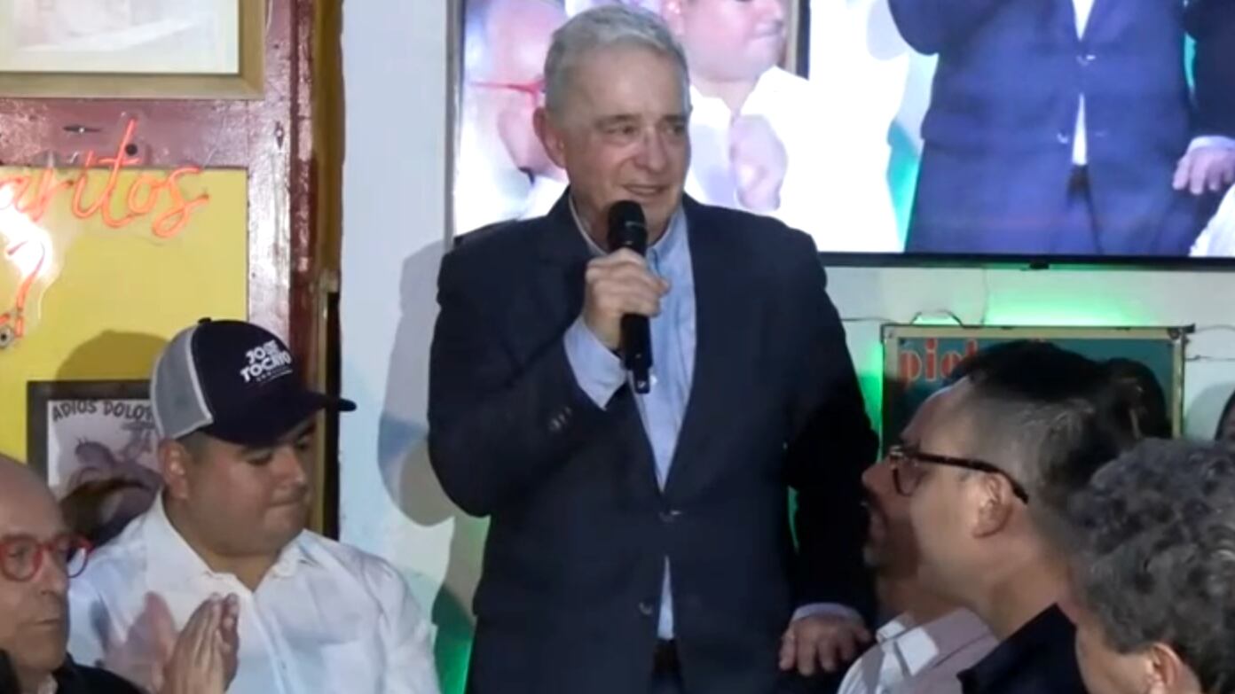 Expresidente Álvaro Uribe Vélez en Sabaneta, Antioquia.