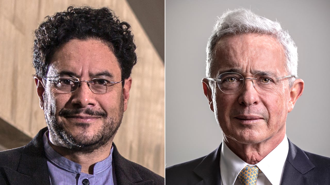 Iván Cepeda y Álvaro Uribe.