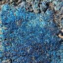 Evidencia de lava seca color azul.