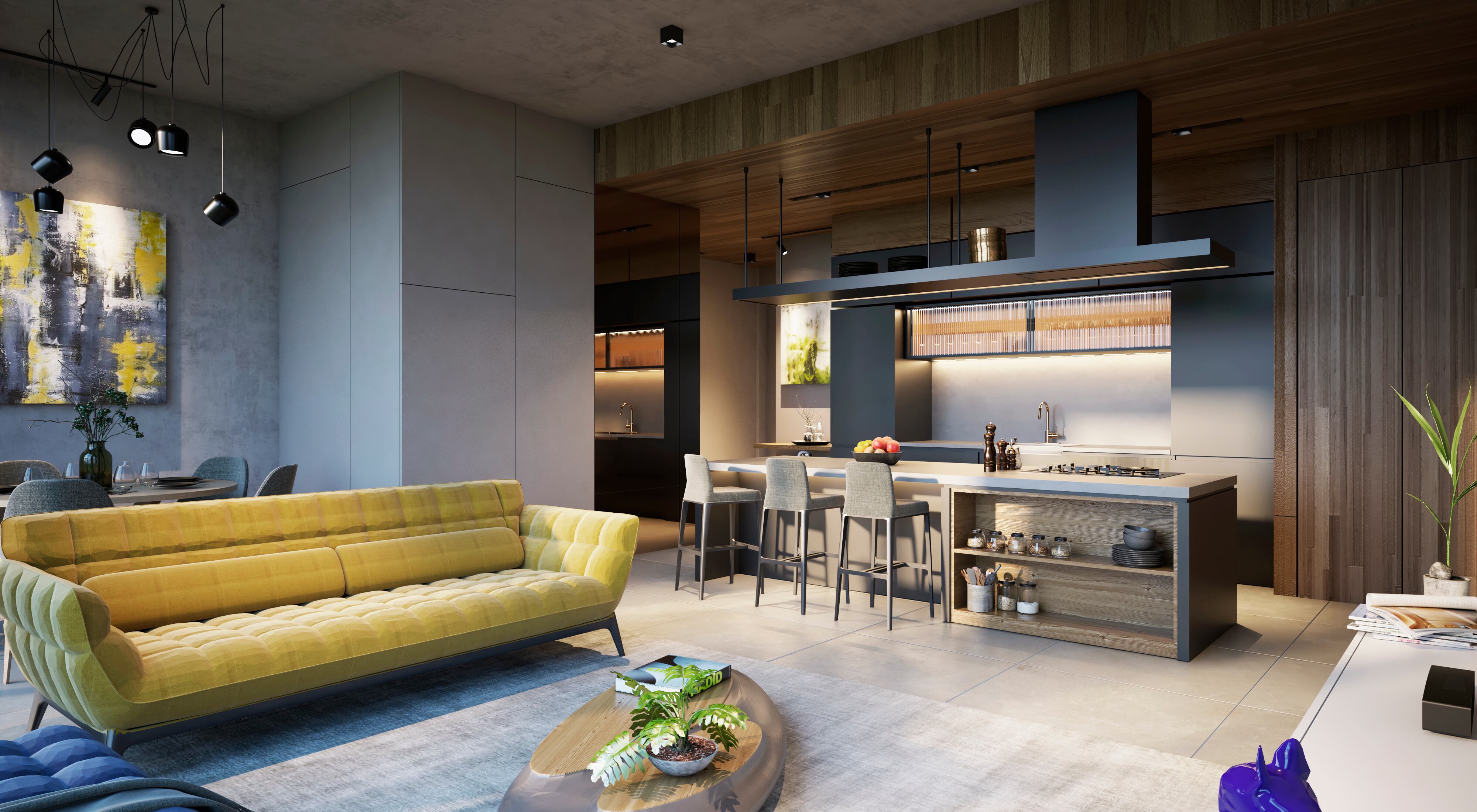 Las Condo Suites se entregan totalmente amobladas.