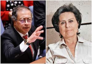 Gustavo Petro y la escritora Laura Restrepo