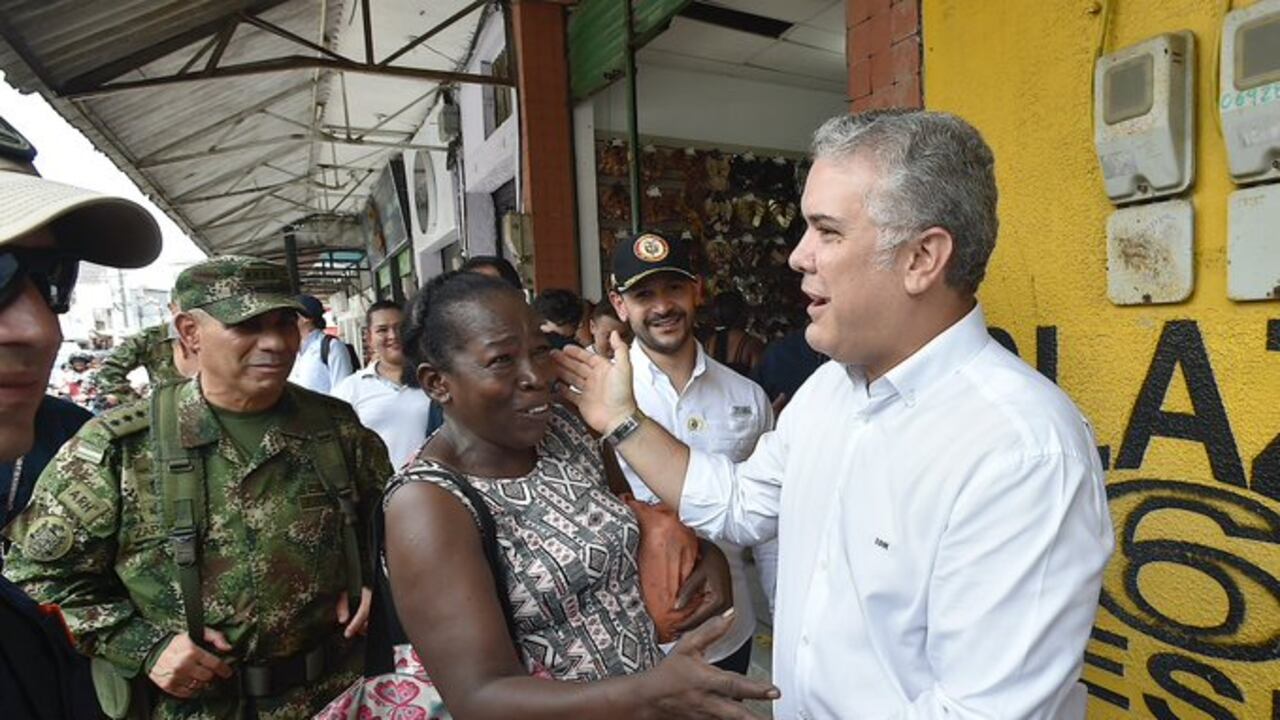 El presidente Iván Duque durante su recorrido por el Urabá antioqueño.