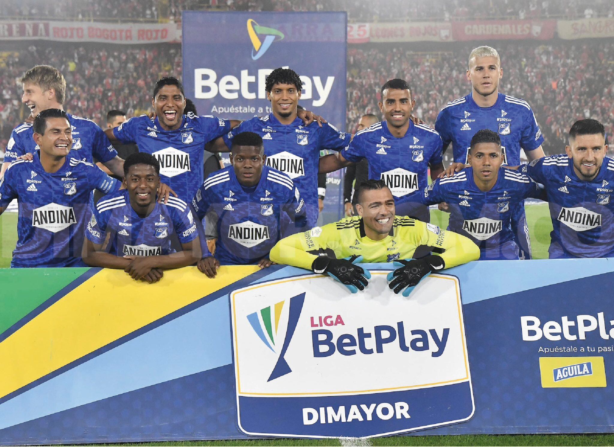 Millonarios perdió el clásico con Santa Fe y llegó a cuatro partidos sin ganar. Foto: Dimayor.