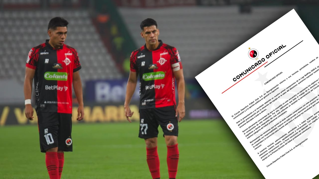 Comunicado oficial del Cúcuta Deportivo, tras su partido ante Once Caldas en Manizales.
