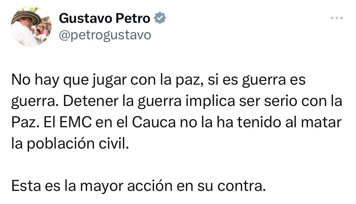 Mensaje presidente Gustavo Petro