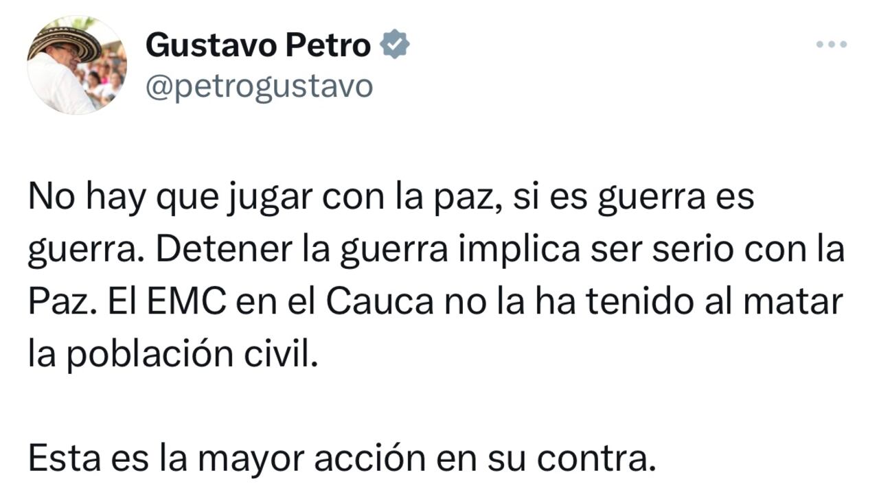 Mensaje presidente Gustavo Petro