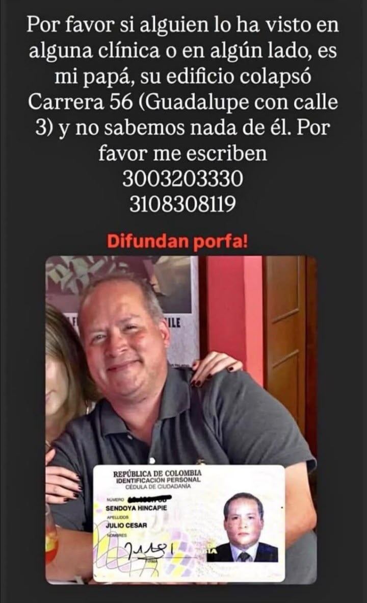 Su familia pide información para ubicarlo.