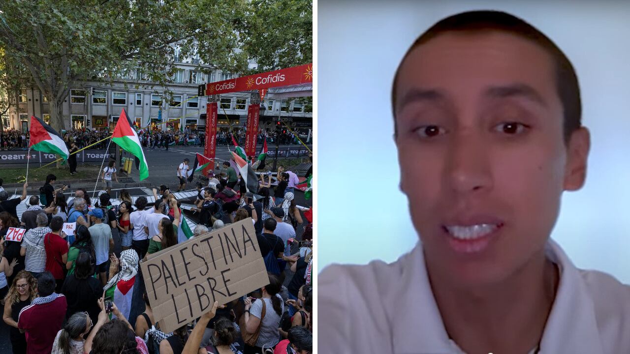 Egan Bernal y el detalle que no se vio de las protestas pro Palestina en La Vuelta a España 2025.