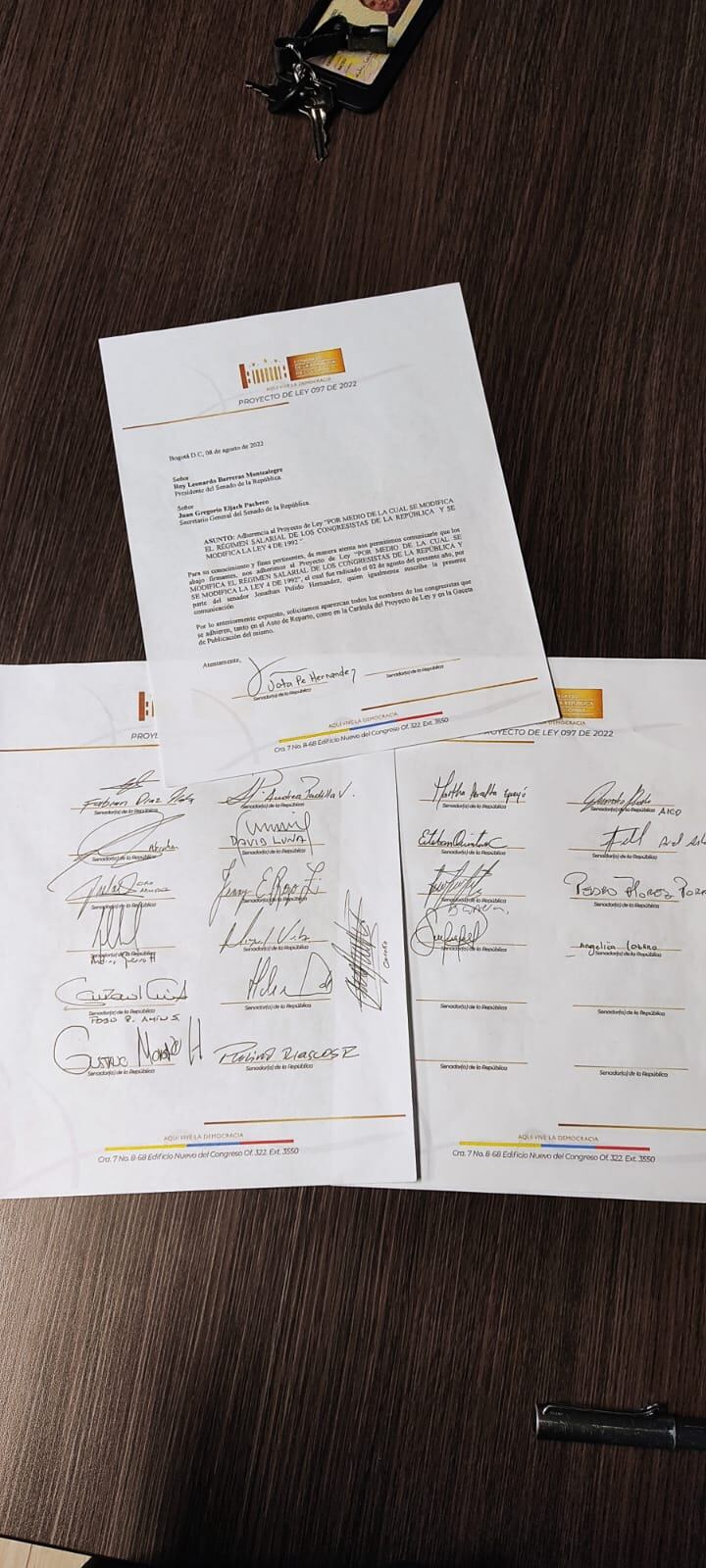 Congresistas que respaldan a Jota Pe Hernández