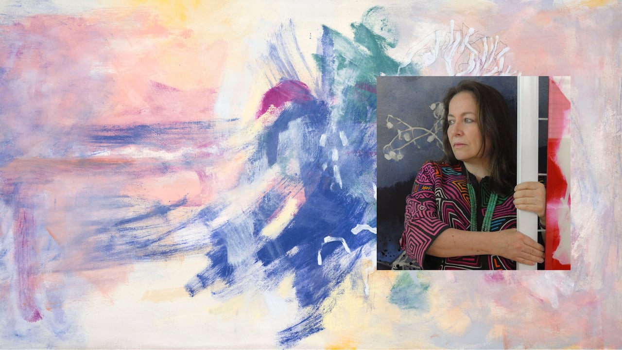 "Como artista visual interdisciplinaria, trabajo principalmente en pintura, luminografía, e instalación", explica Lorenza Panero. La obra en la imagen, 'Supo El Mistral'.