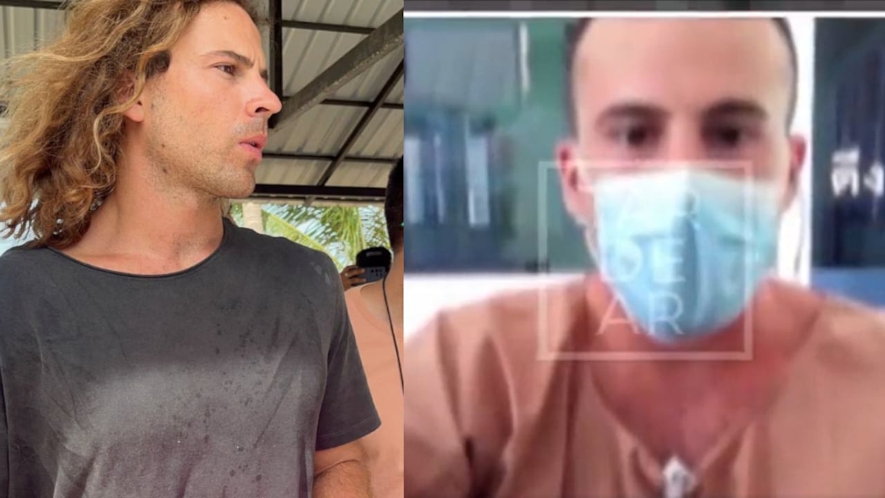 Daniel Sancho apareció con el cabello corto y aparentemente agotado.