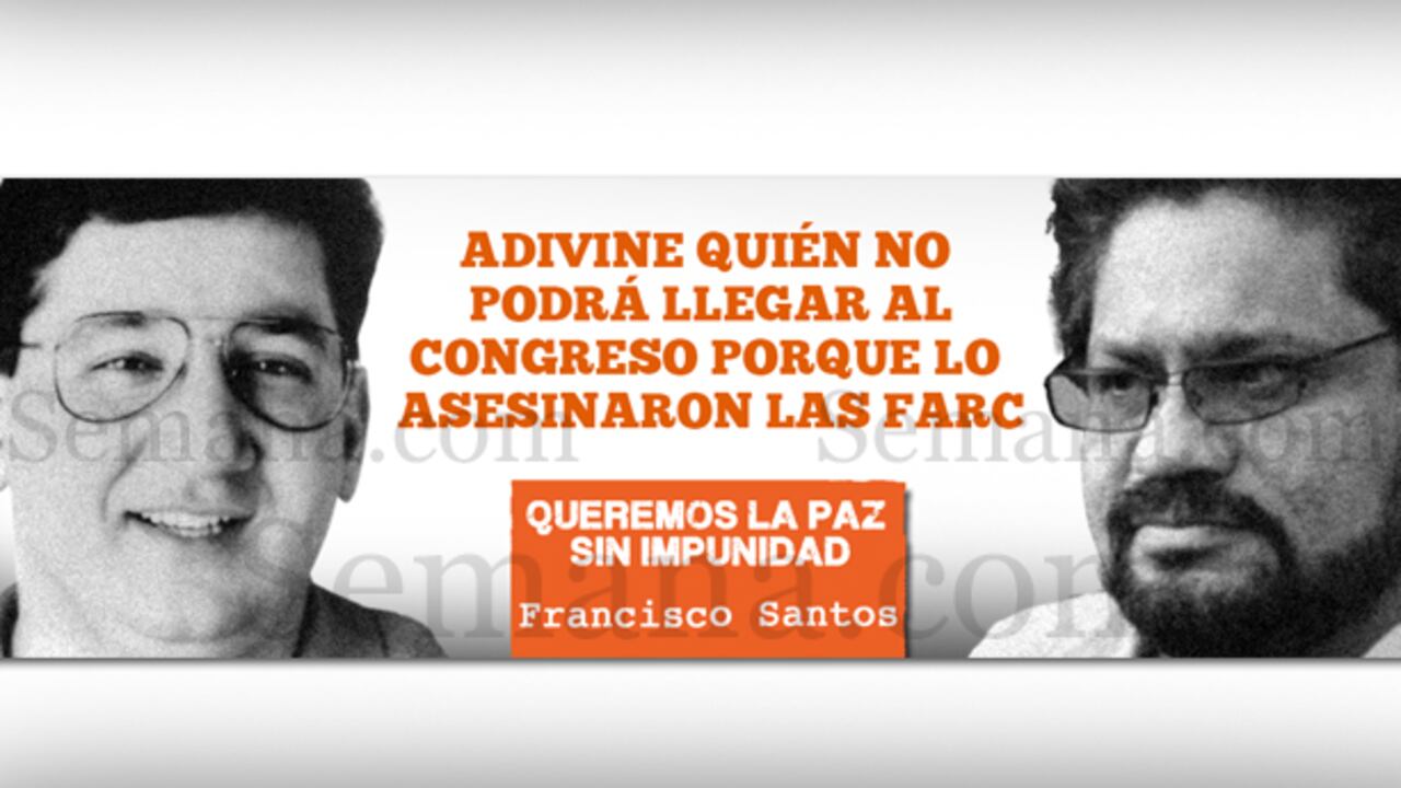 A la izquierda Diego Turbay Cote, excongresista asesinado. A la izquierda 'Iván Márquez', jefe negociador de las FARC.