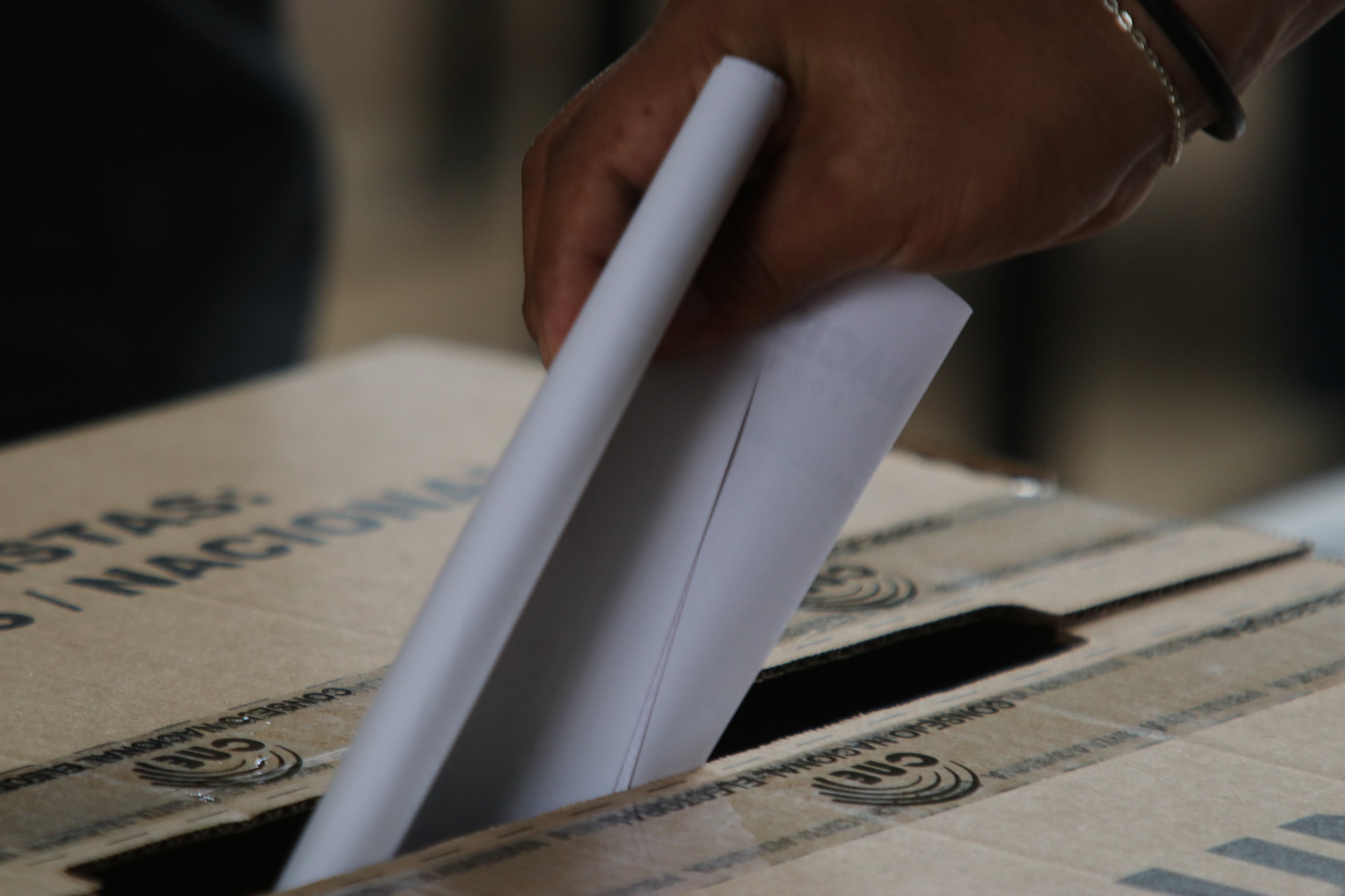 Las fuerzas militares y policiales asignadas al Consejo Nacional Electoral eran de seguridad media . La votación la realizan los ciudadanos dentro de las instituciones educativas