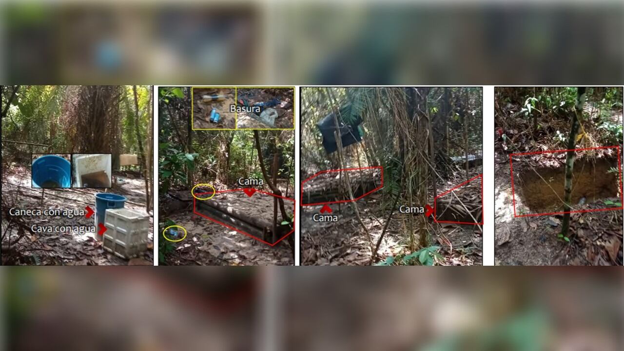 Campamento donde murió Gentil Duarte.