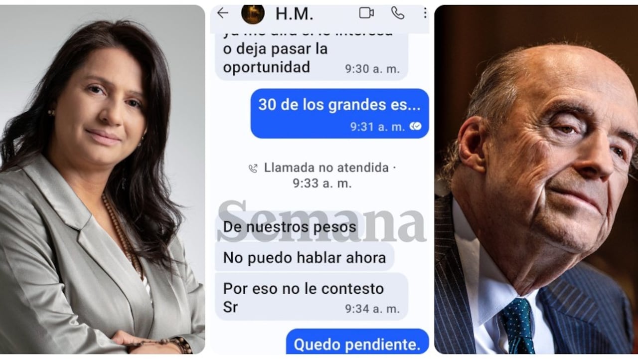 Paola Holguín, Álvaro Leyva y uno de los chat del chantaje al Canciller.