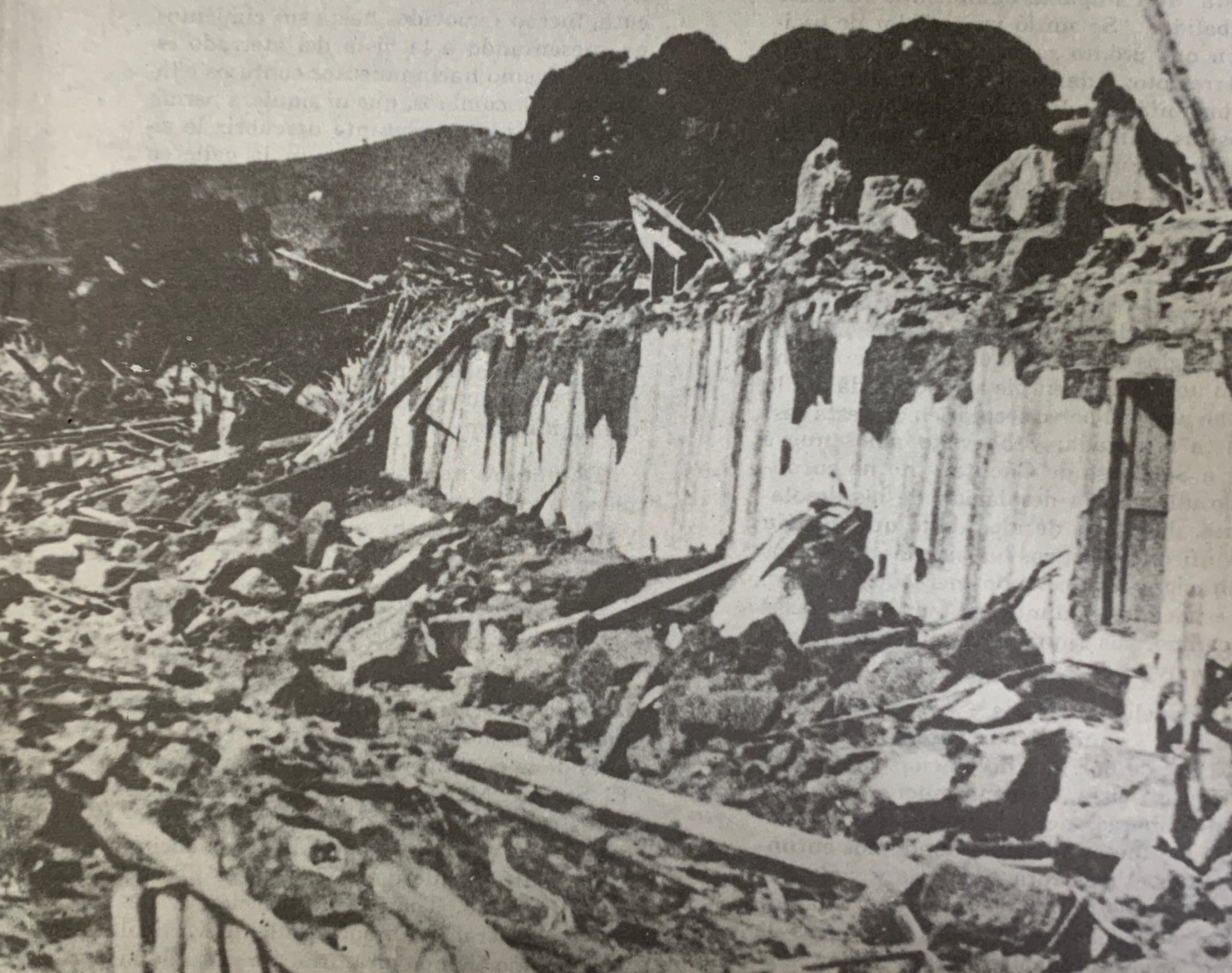 La mayoría de las casa quedaron destruidas.