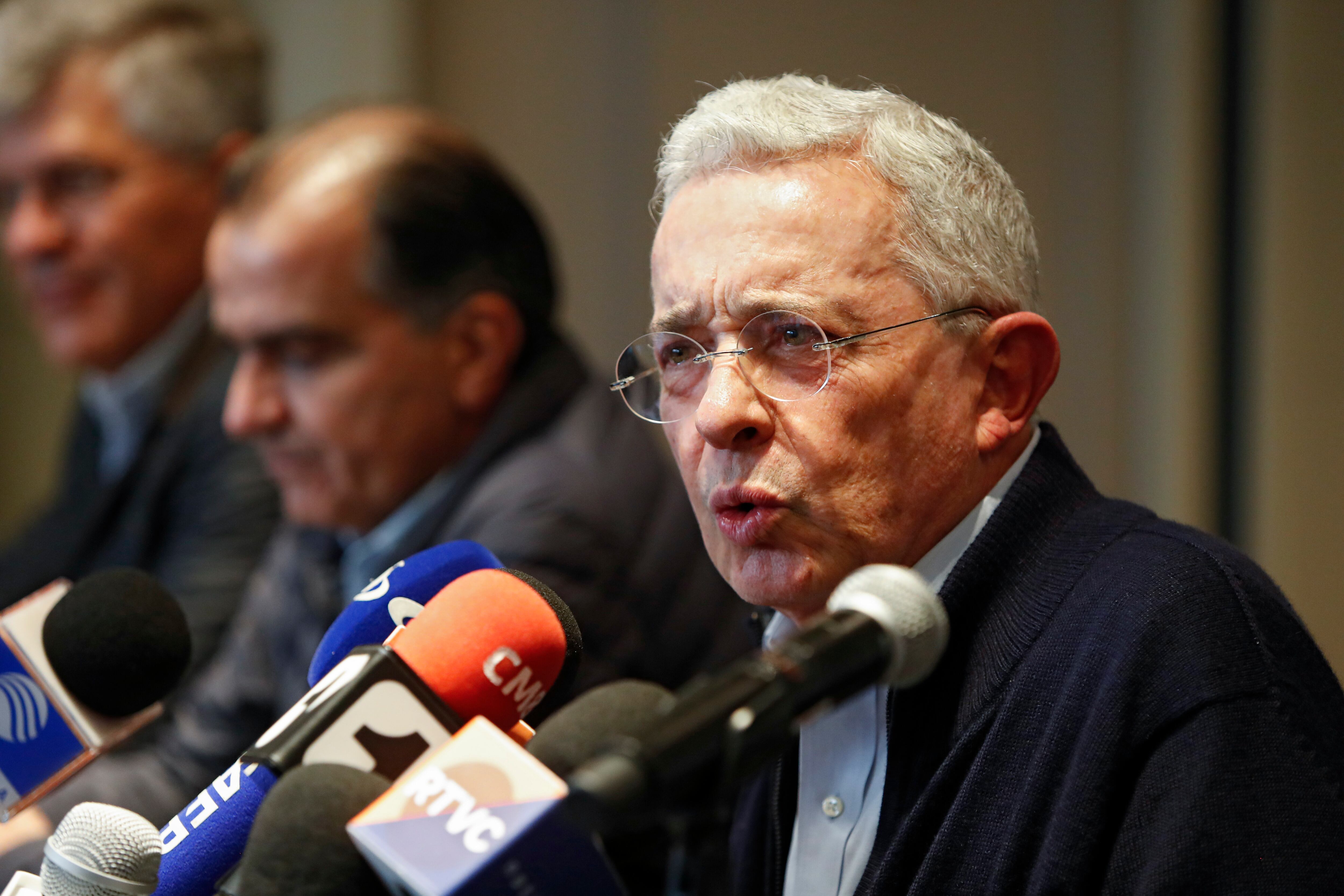 Rueda de prensa en el hotel Hyatt del expresidente Álvaro Uribe Vélez 
Bogota feb 14 del 2022
Foto Guillermo Torres Reina / Semana