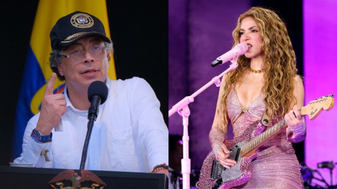 El presidente Gustavo Petro y la cantante Shakira.