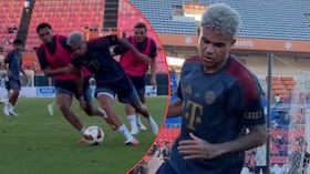 Luis Díaz durante la pretemporada con Bayern Múnich que se lleva a cabo en Corea del Sur