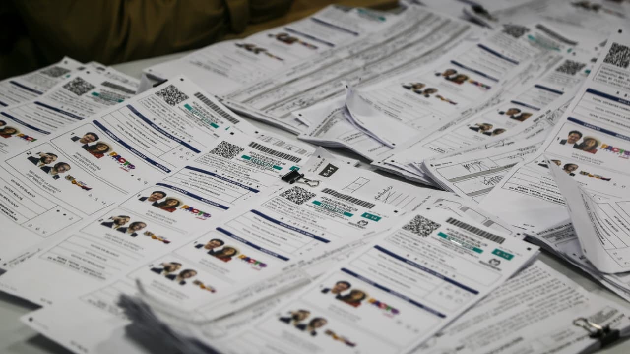 Escrutinio de votaciones presidenciales 2026 en Corferias