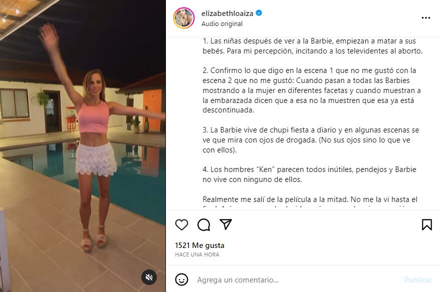 Foto: Instagram @elizabethloaiza.