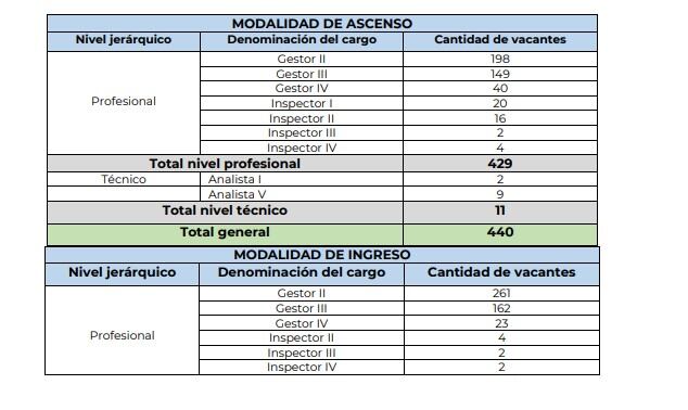 Puestos en la Dian en 2024
