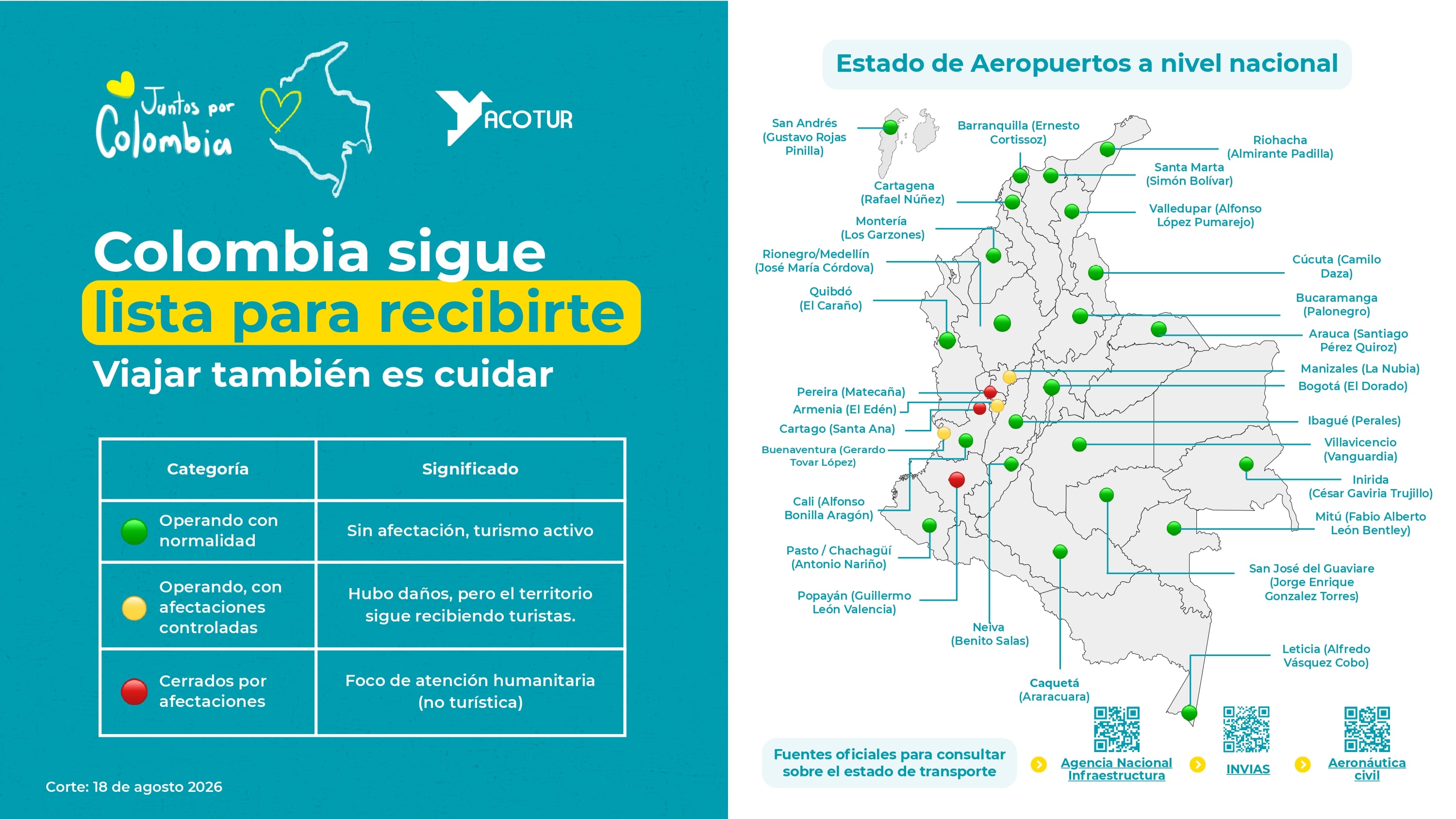 Mapa de las zonas con afectaciones.