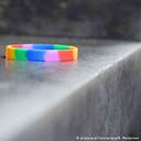 En Alemania, también los homosexuales fueron perseguidos por el nazismo. En la foto: un detalle arcoíris junto al monumento que lo recuerda en Berlín.