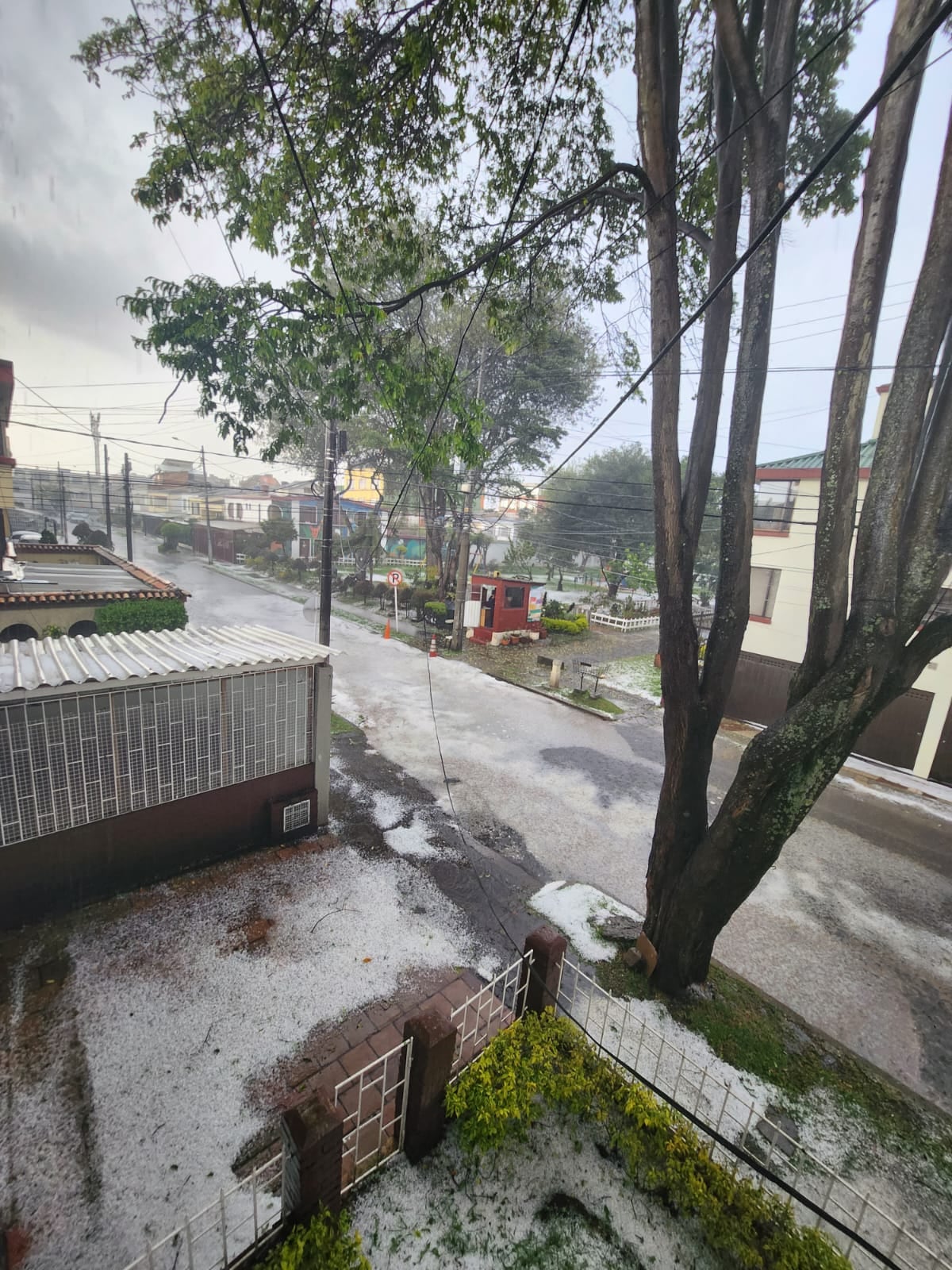 Imágenes de lluvias en Bogotá, este 22 de septiembre.