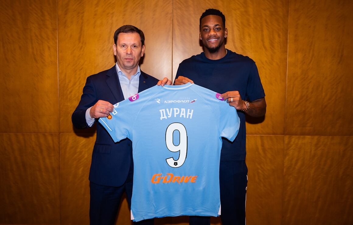 Jhon Jáder Durán usará la camiseta número '9' en el Zenit