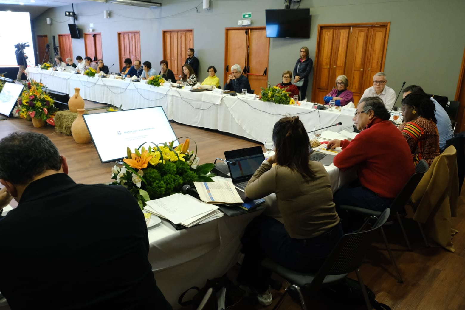 El presidente Gustavo Petro adelanta un consejo de ministros en Villa de Leyva, en Boyacá.
