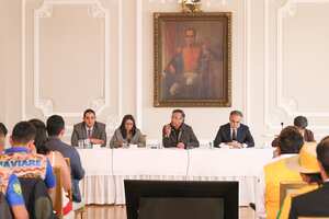 El presidente Gustavo Petro durante una reunión el 3 de abril de 2025.