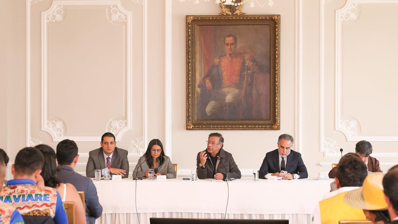 El presidente Gustavo Petro durante una reunión el 3 de abril de 2025.
