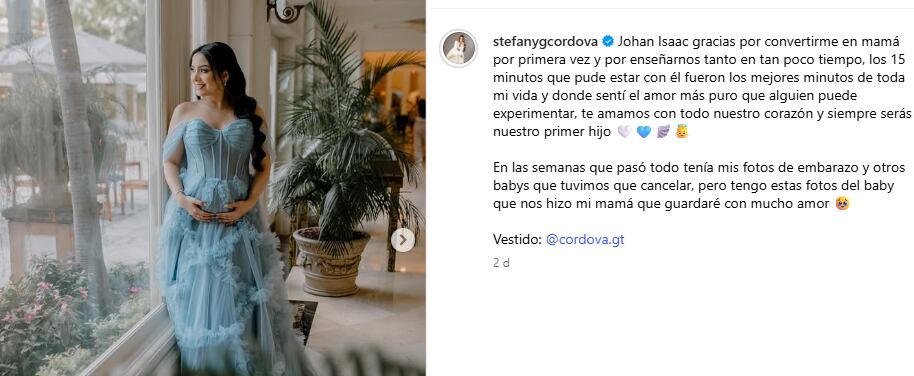 Stefany González habló de la pérdida de su bebé.