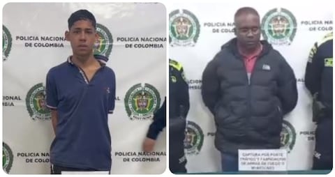 Capturan dos delincuentes en Bosa, al sur de Bogotá, con municiones de fusil y una pistola 9 milímetros