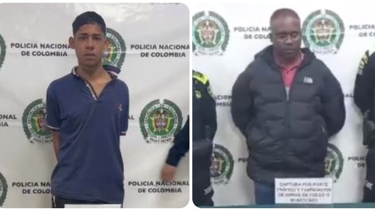Capturan dos delincuentes en Bosa, al sur de Bogotá, con municiones de fusil y una pistola 9 milímetros