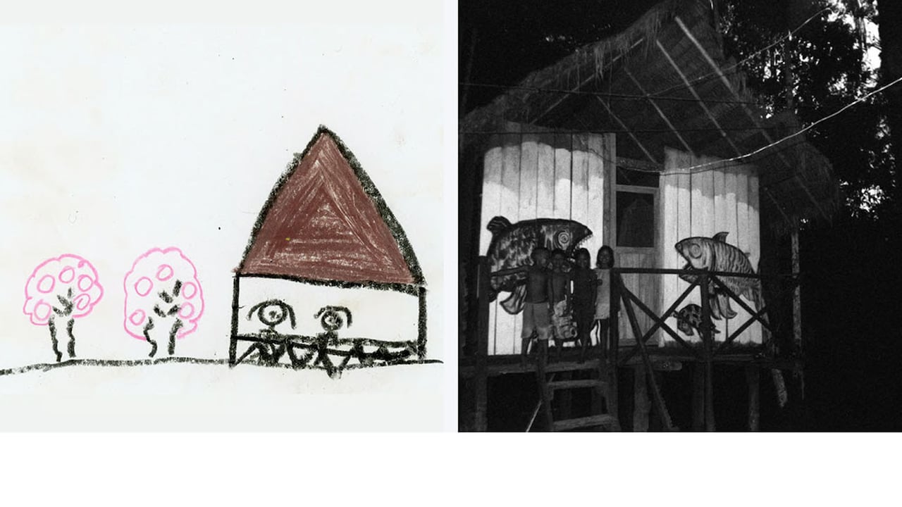 Los niños del linaje Carihuasari narraron su relación con el territorio mediante dibujos y fotografías que hoy forman parte de 'Raíces invisibles'.