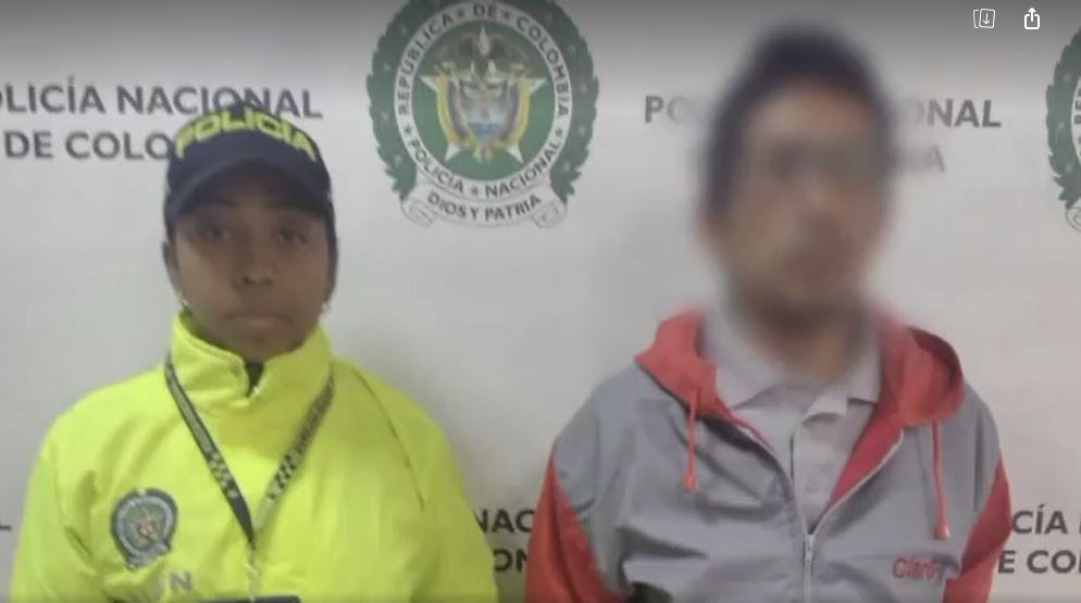 El capturado fue dejado a disposición de la Fiscalía General de la Nación.