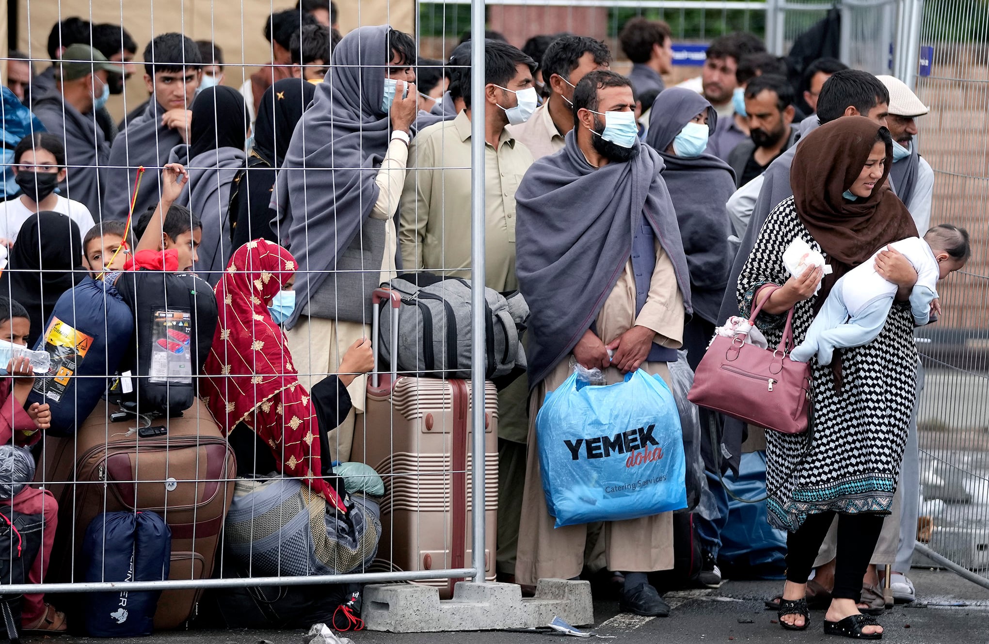 Llegada Afganos a Ramstein, Alemania