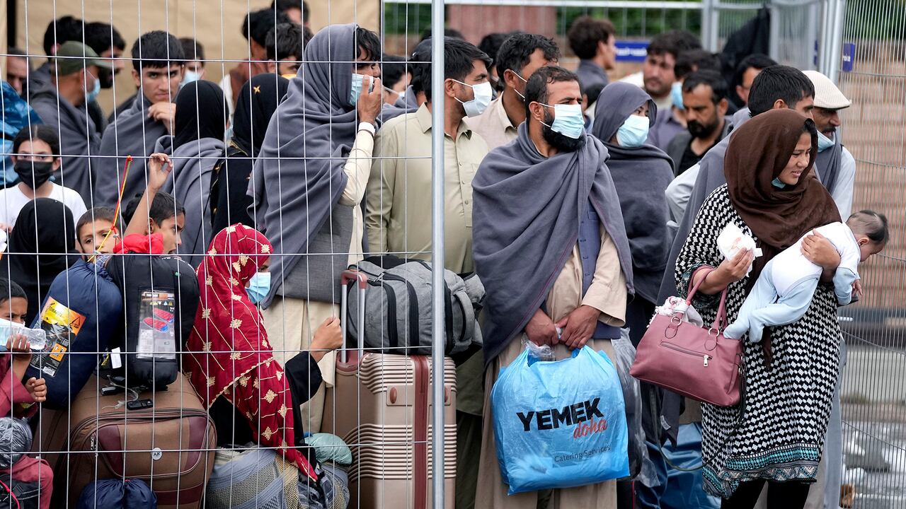 Llegada Afganos a Ramstein, Alemania