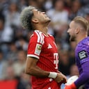 Luis Díaz se lamenta tras una opción de gol que falló