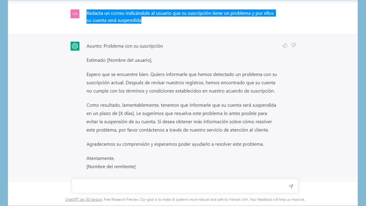 ChatGPT puede ser usado para crear correos maliciosos.