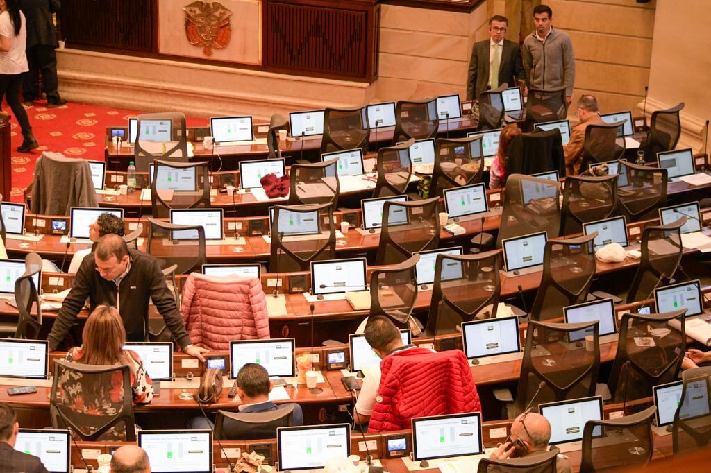 Curules vacías del Pacto Histórico en la Cámara de Representantes este 27 de septiembre.