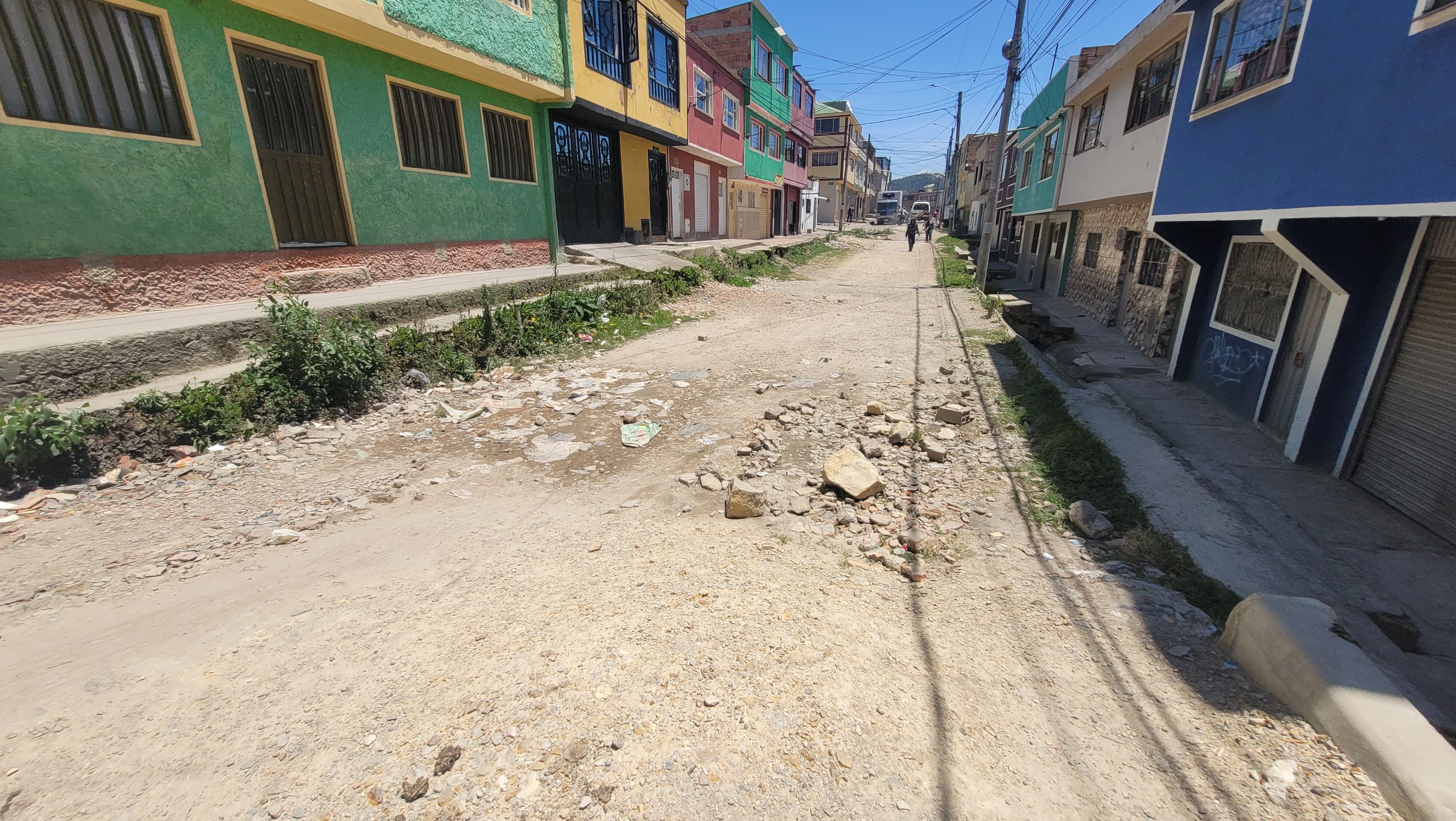 Obras de alcantarillado abandonadas en Bogotá